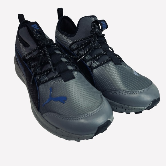 Puma Transport Trail Speck 377846 01 Gray Mesh Athletic Shoes Mens Size 12 - Picture 3 of 10